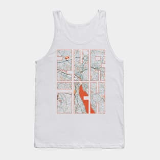 Zurich, Switzerland City Map Typography - Bohemian Tank Top